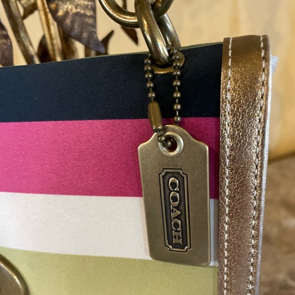 COACH Vintage 65th Anniversary Madison Stripe Flap Shoulder Bag No. 10465 - Picture 5 of 17
